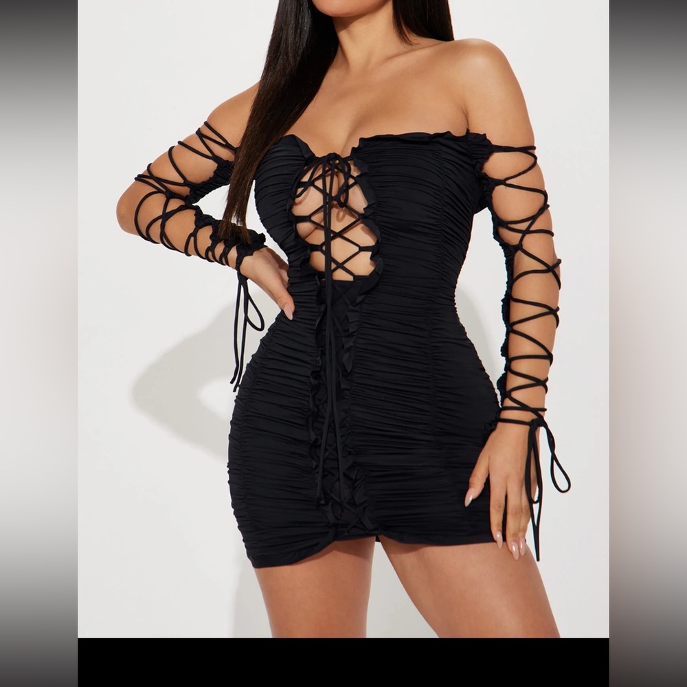 size large mini dress in black